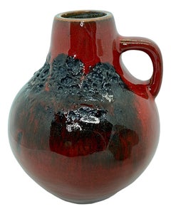 Deux vases en lave grasse en poterie allemande moderne du milieu du siècle dernier de Kreutz, Allemagne, 1970