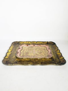 Due vassoi in legno dorato, India, XX secolo