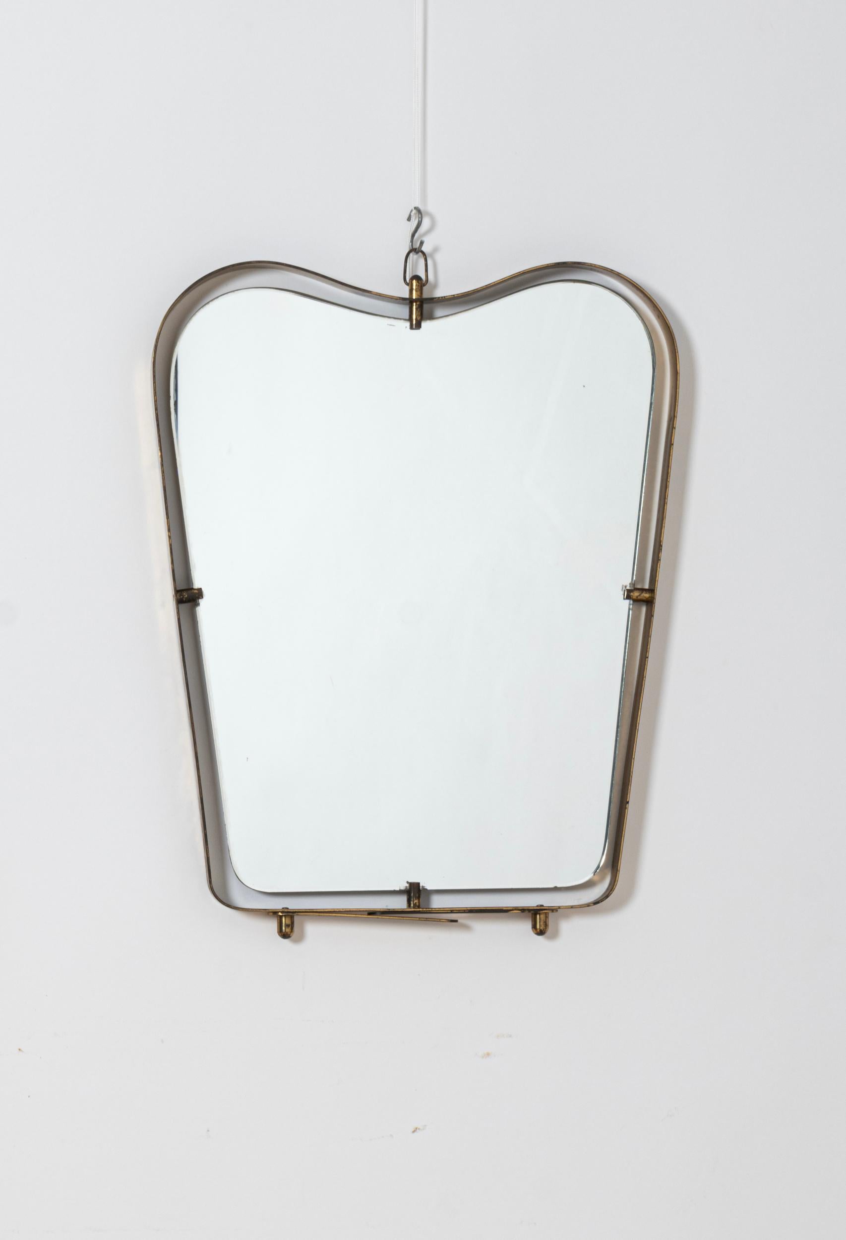 Due specchi da tavolo o da parete di Fontana Arte a forma di Gio Ponti Italia c1950 in vendita 8
