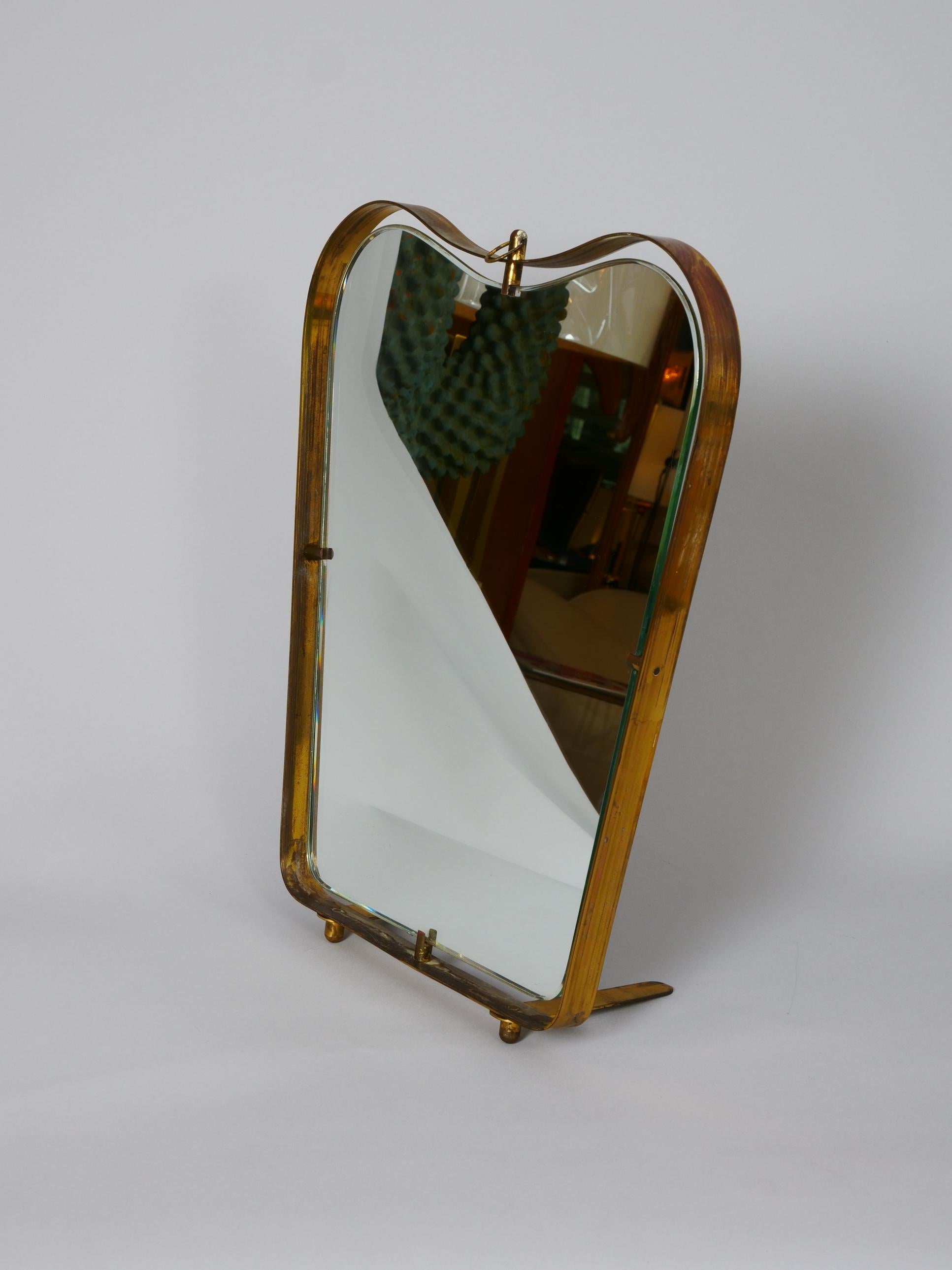 Due specchi da tavolo o da parete di Fontana Arte a forma di Gio Ponti Italia c1950 in vendita 1