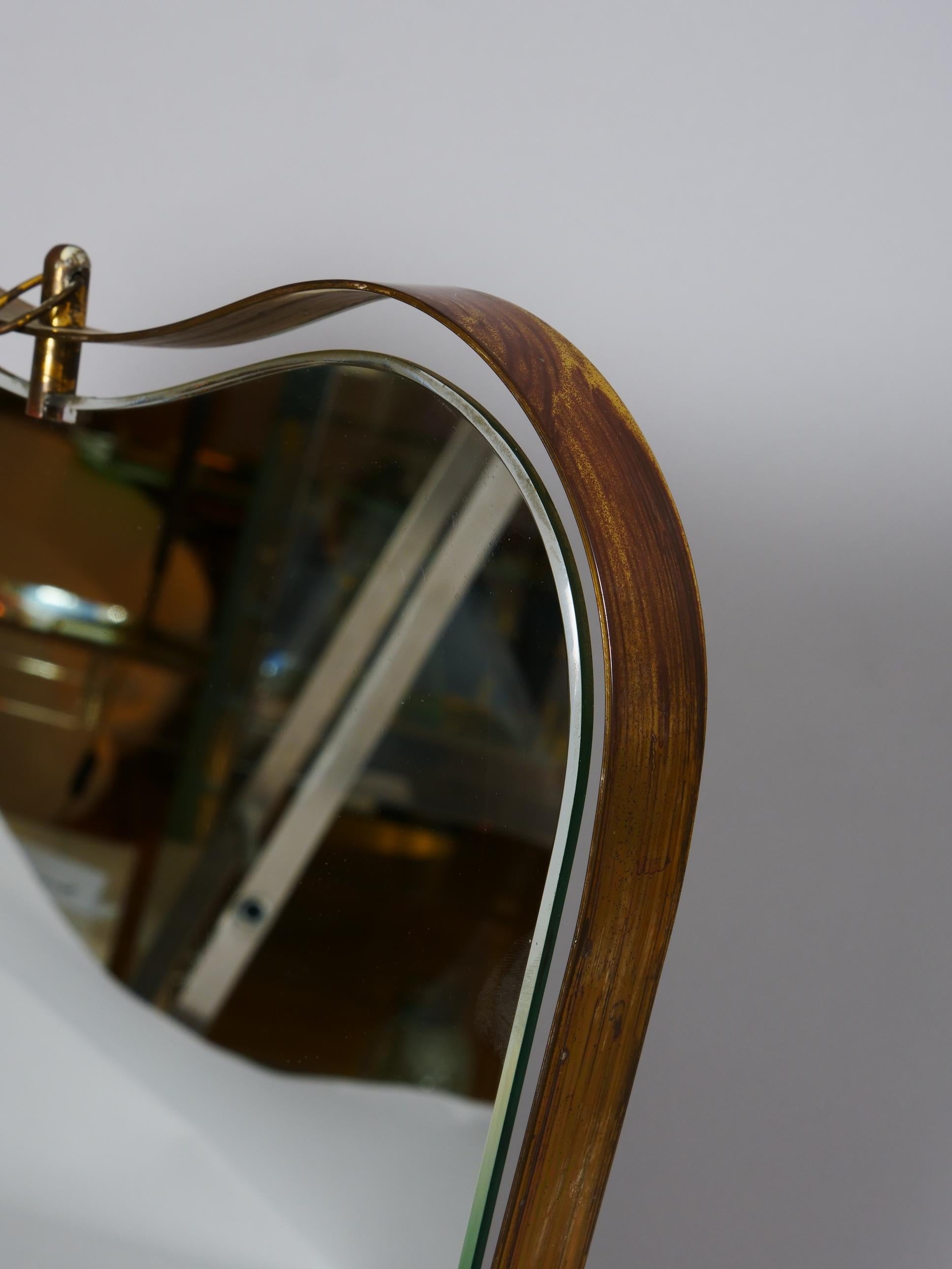 Due specchi da tavolo o da parete di Fontana Arte a forma di Gio Ponti Italia c1950 in vendita 3