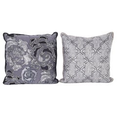 Two Glass Beaded Pillows, Priced Individually by Elizabeth Phillips