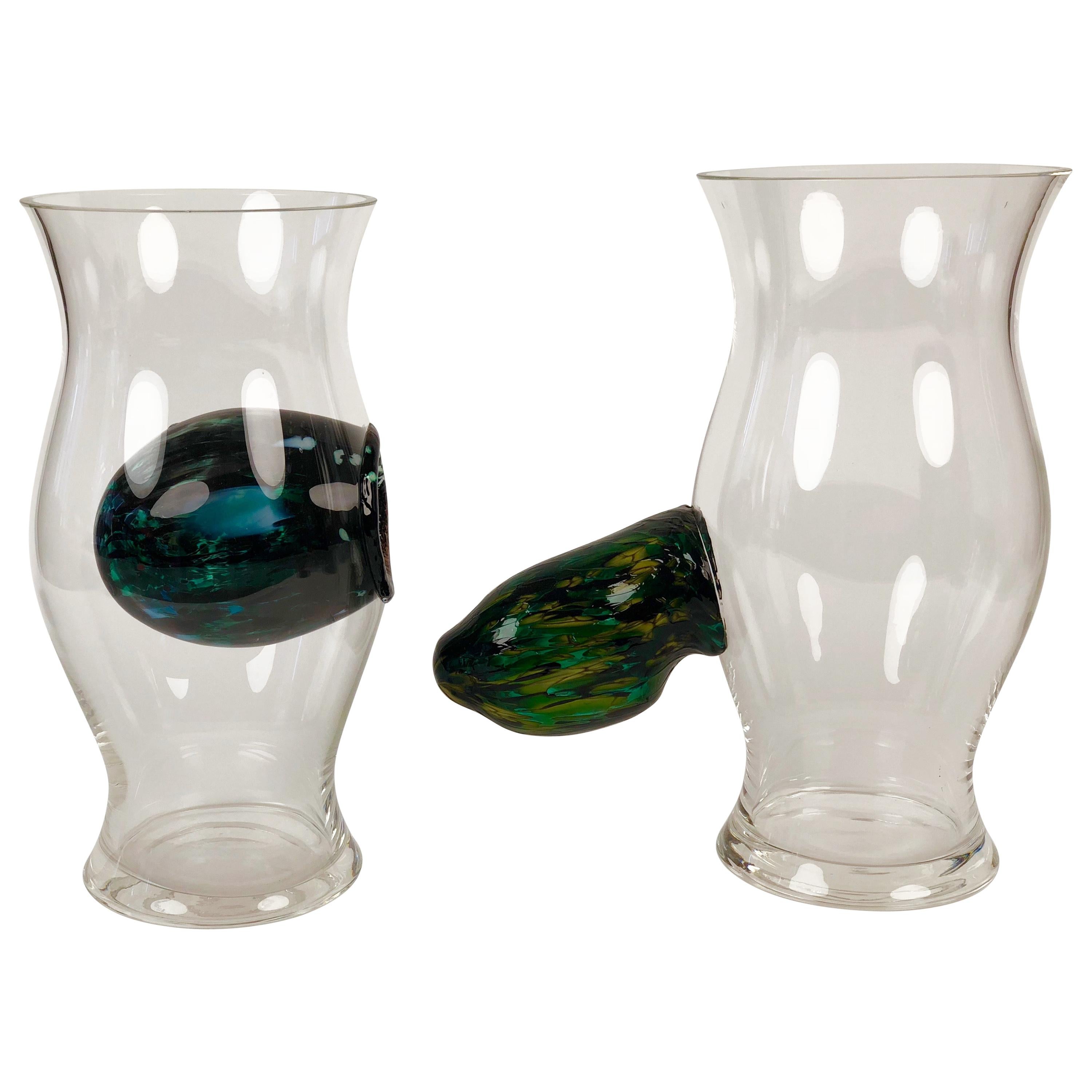 Two Glass Objects from Slovak Glass Designer Patrik Illo, 2000 For Sale