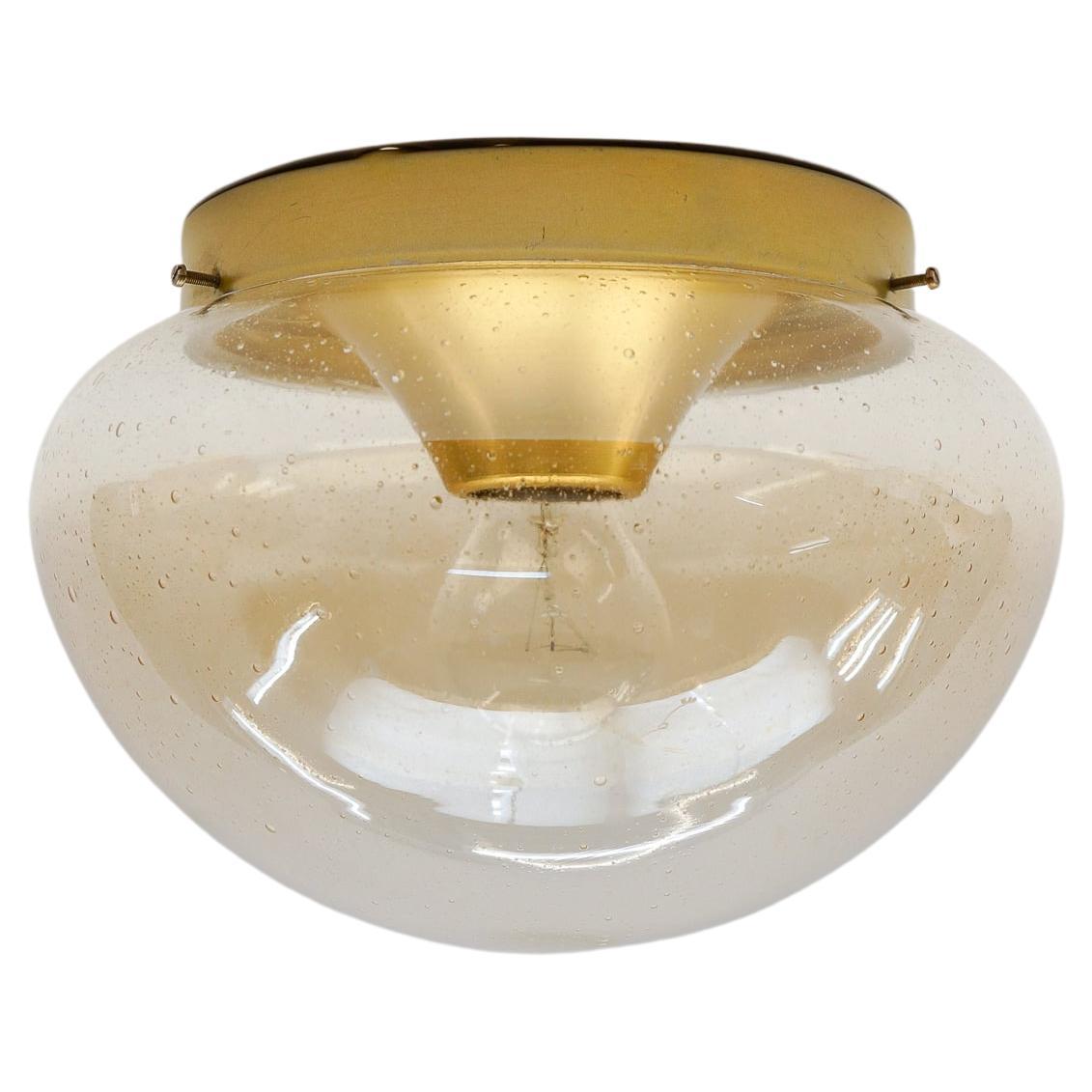 Lampe in Pilzform aus goldenem Glas, Deutschland, 1960er Jahre