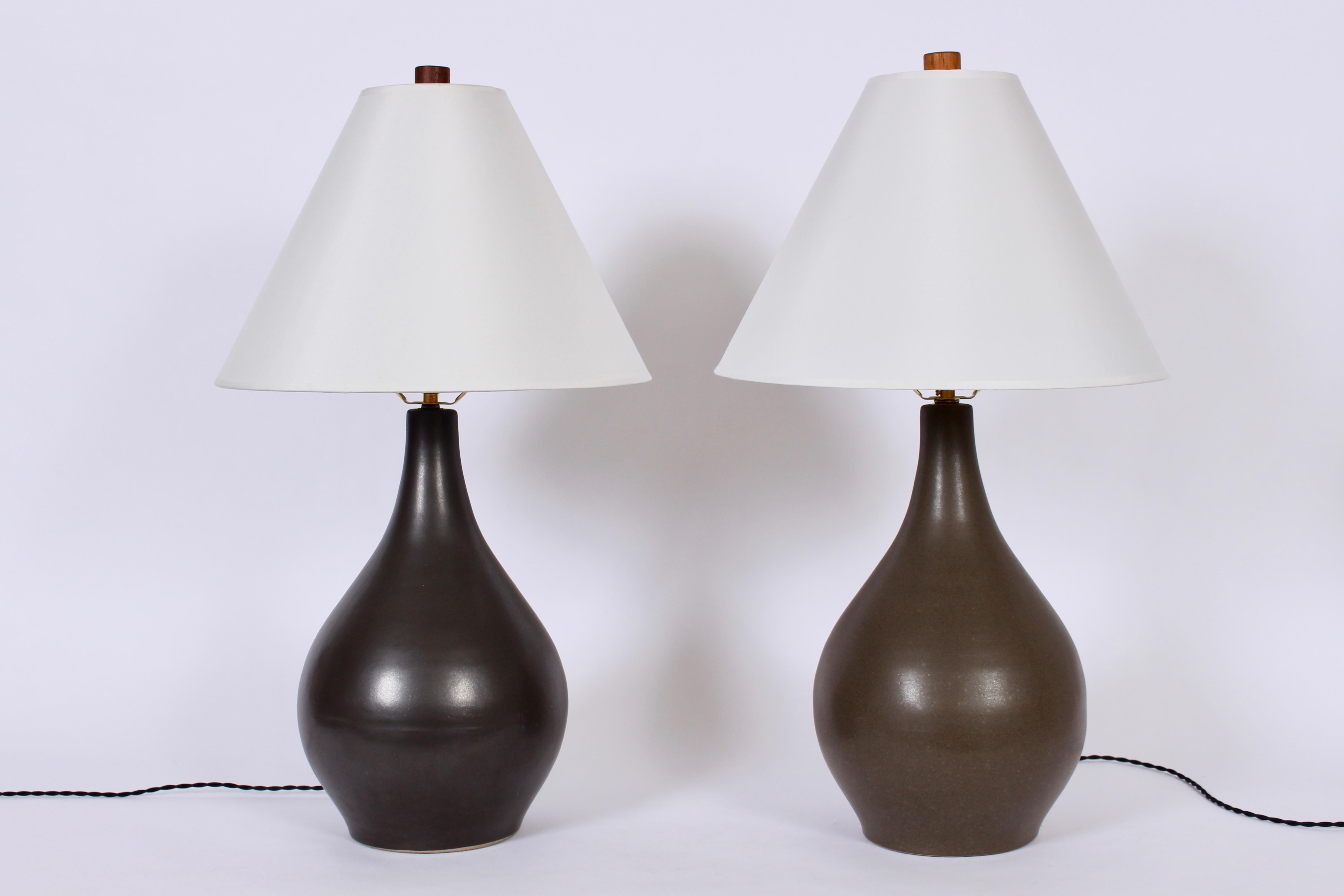 Two Gordon & Jane Martz for Marshall Studios Matte Glazed Stoneware Table Lamps 4