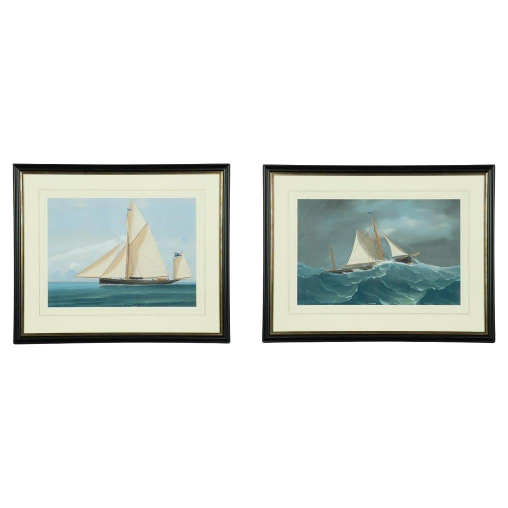Dos pinturas al gouache de de Simone de "Latona".