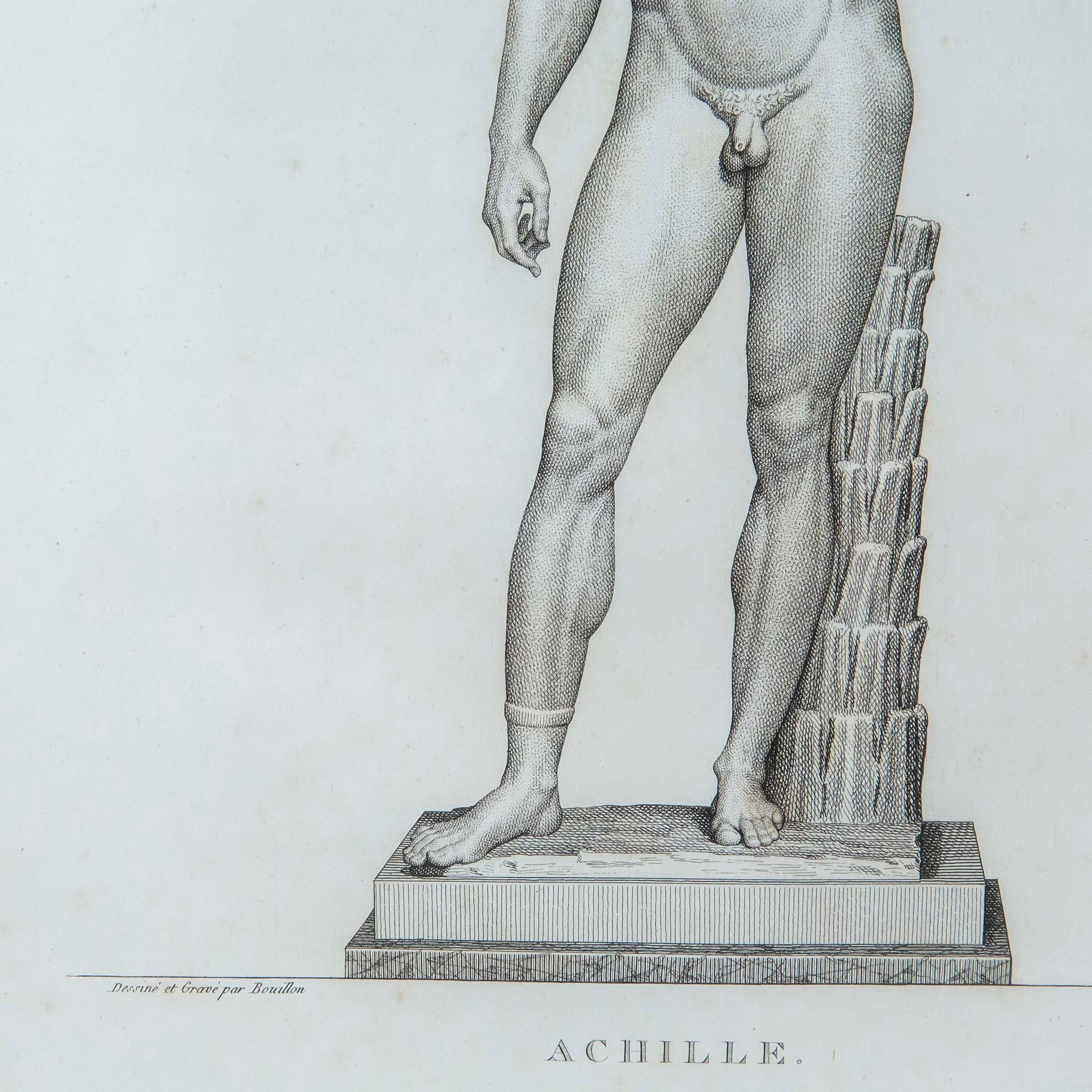 Two Grand Tour Engravings of Ancient Greek Sculptures In Good Condition For Sale In London, GB