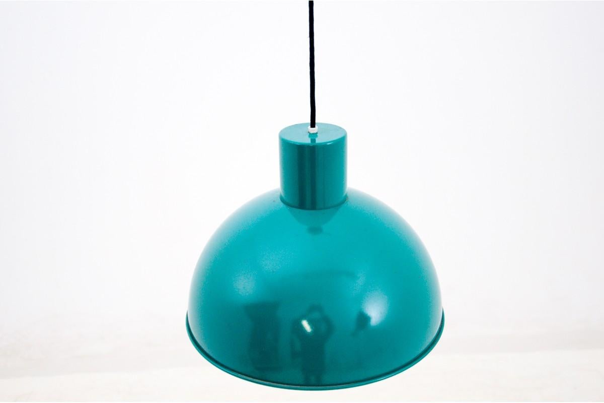 Mid-20th Century Two green pendant lamps, Denmark, 1960s For Sale