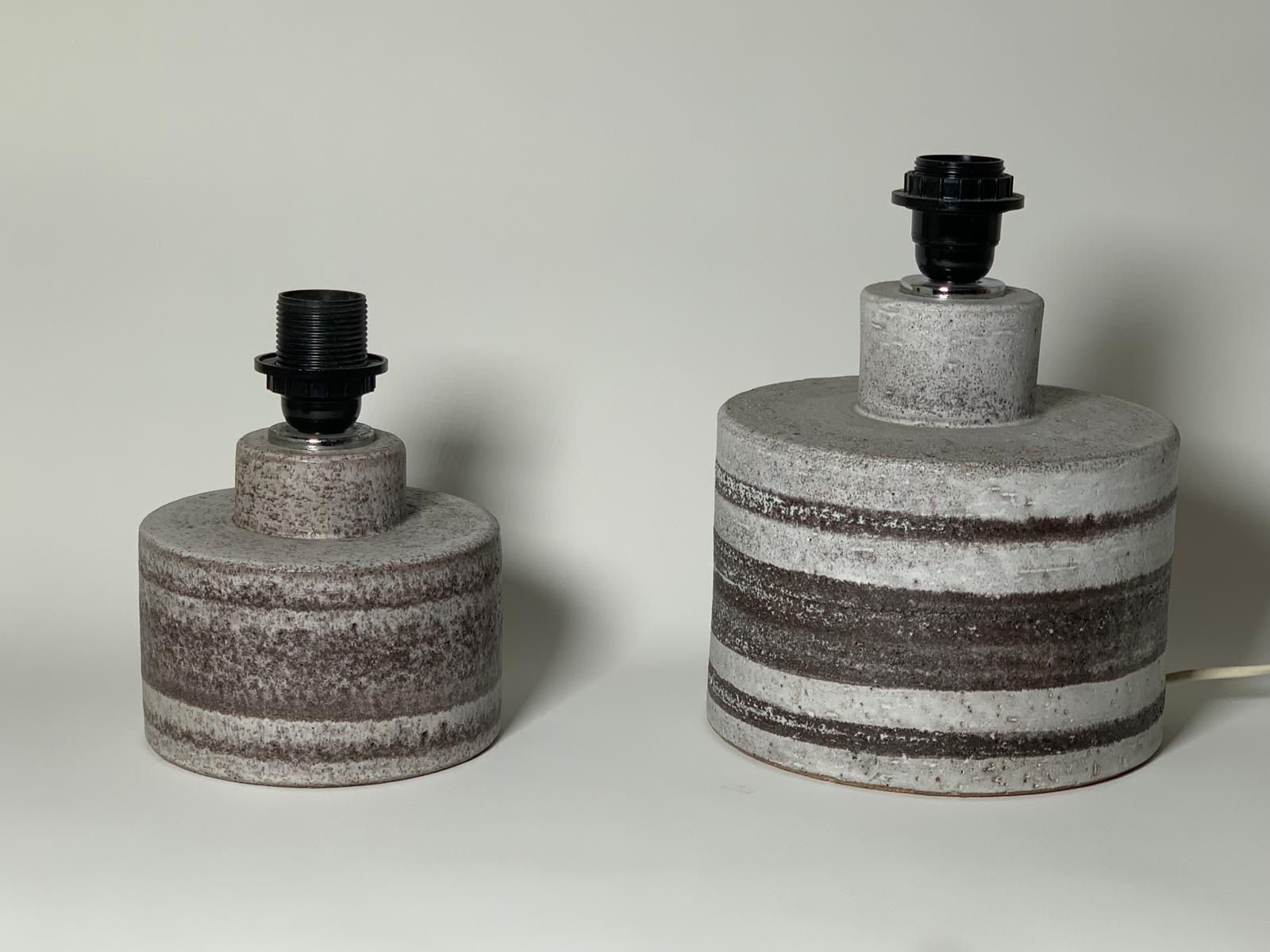 Italian Two Gres Lamp Bases from the 1960s