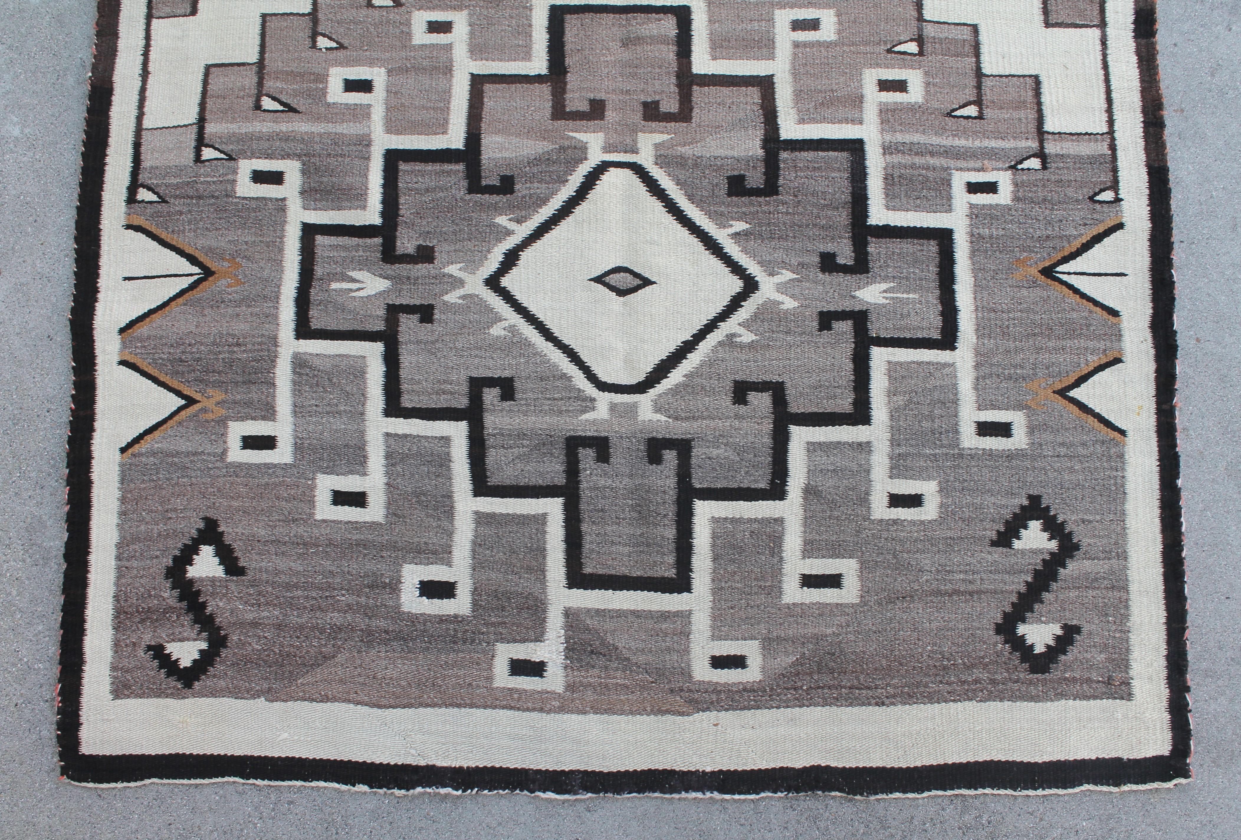 20th Century Two Grey Hills Navajo Indian Weaving