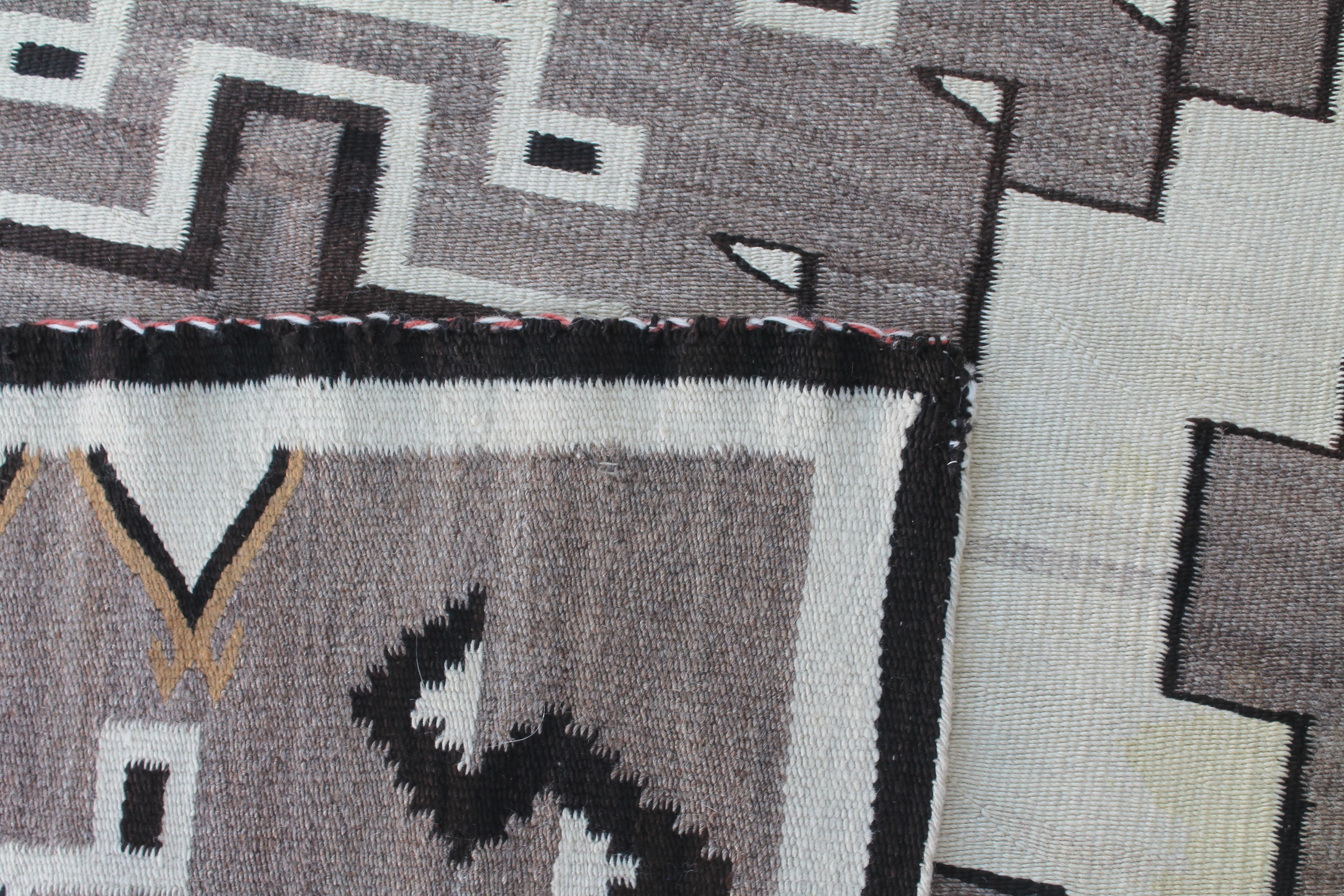 Wool Two Grey Hills Navajo Indian Weaving