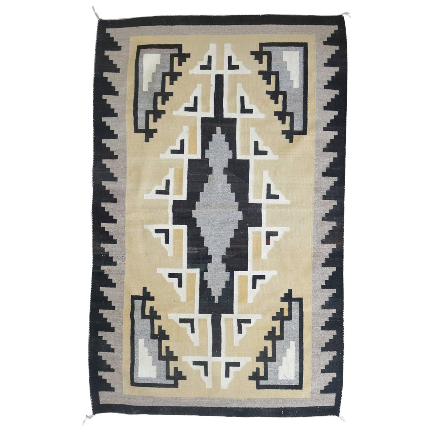 Two Grey Hills Navajo Rug, Germantown, 20th Century