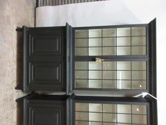 Two Gustavian Style Glass Top Hutches