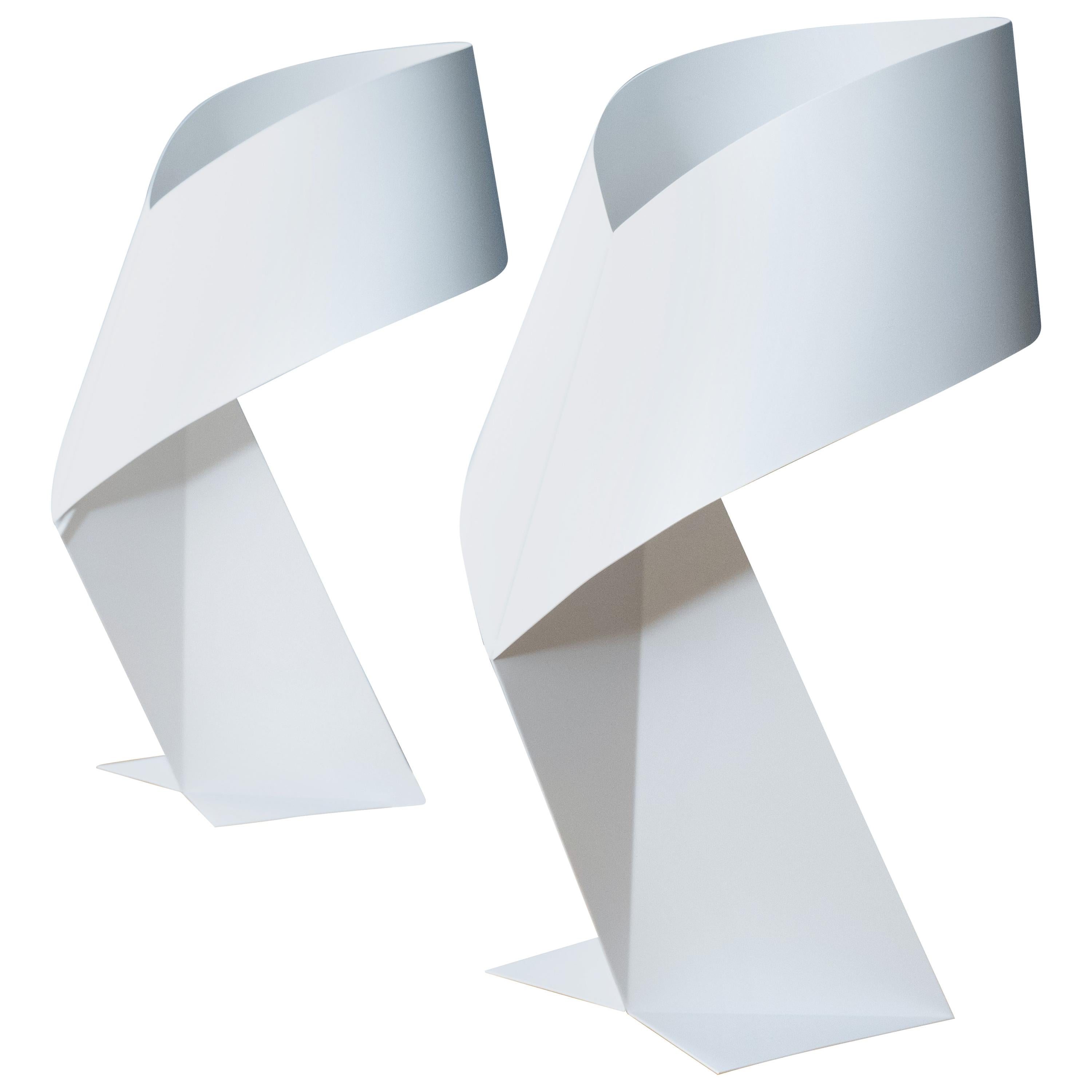 Two Habitat Ribbon Table Lamps For Sale