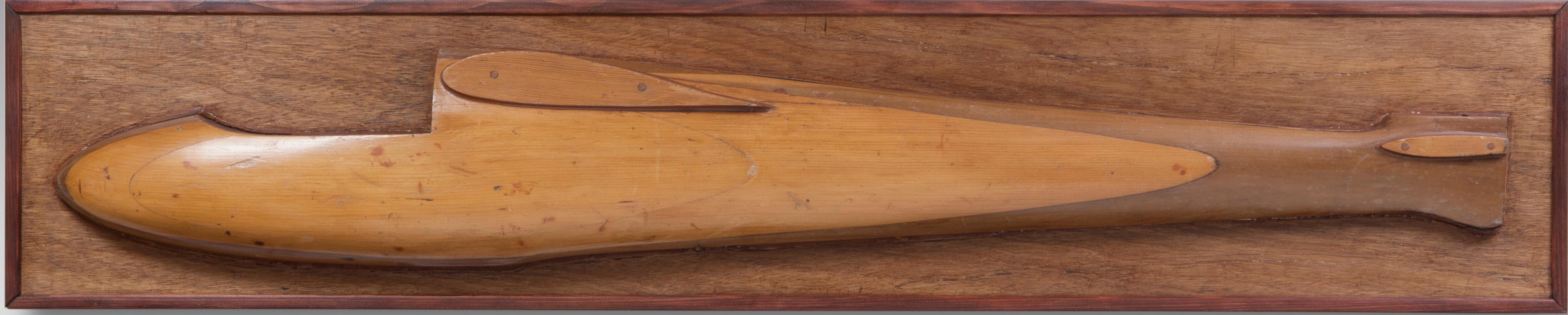Two half model gliders, circa 1950. In various woods.