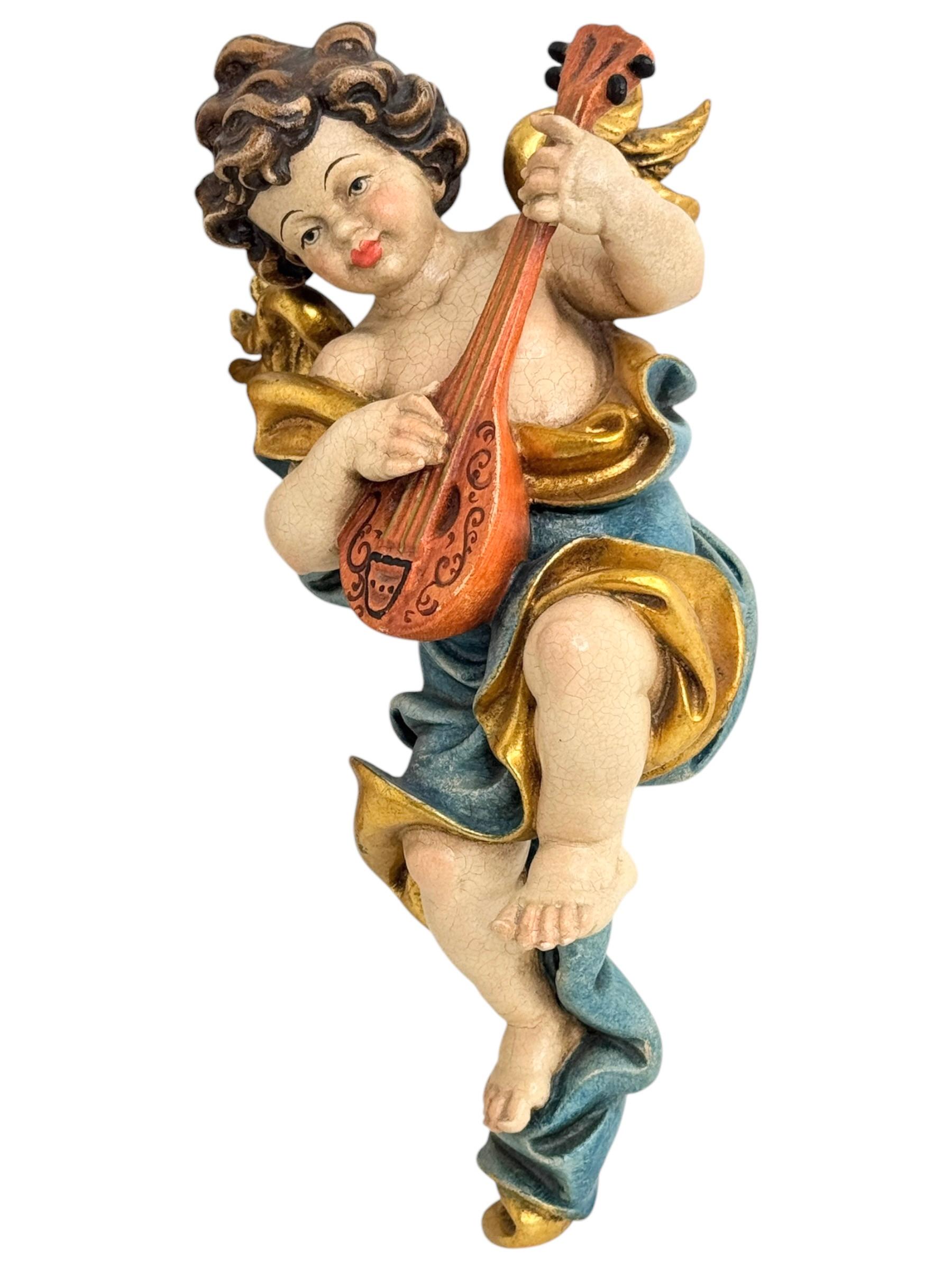 Two Hand Carved Musician Cherub Angel Germany, 1960s For Sale 6