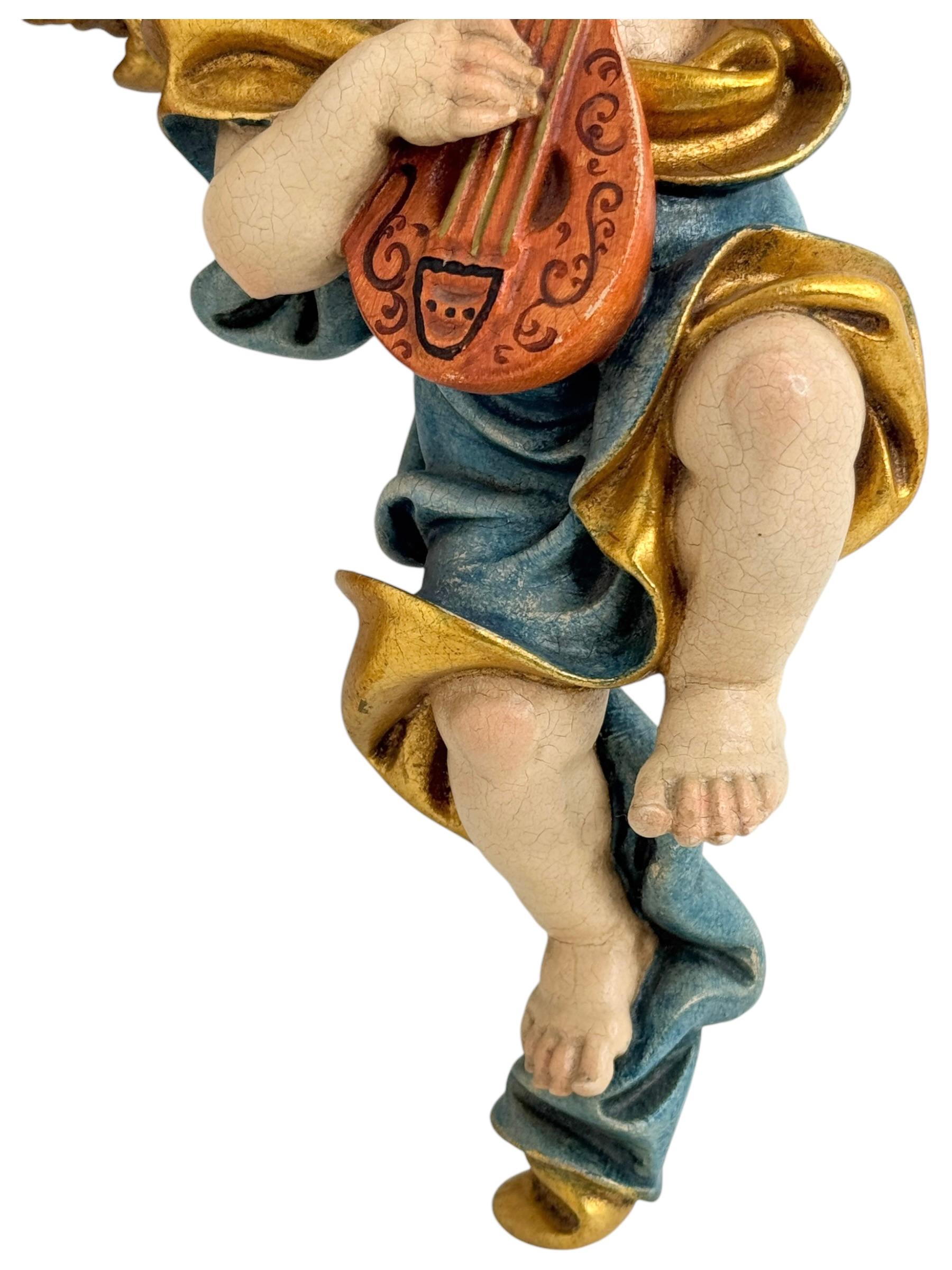 Two Hand Carved Musician Cherub Angel Germany, 1960s For Sale 8