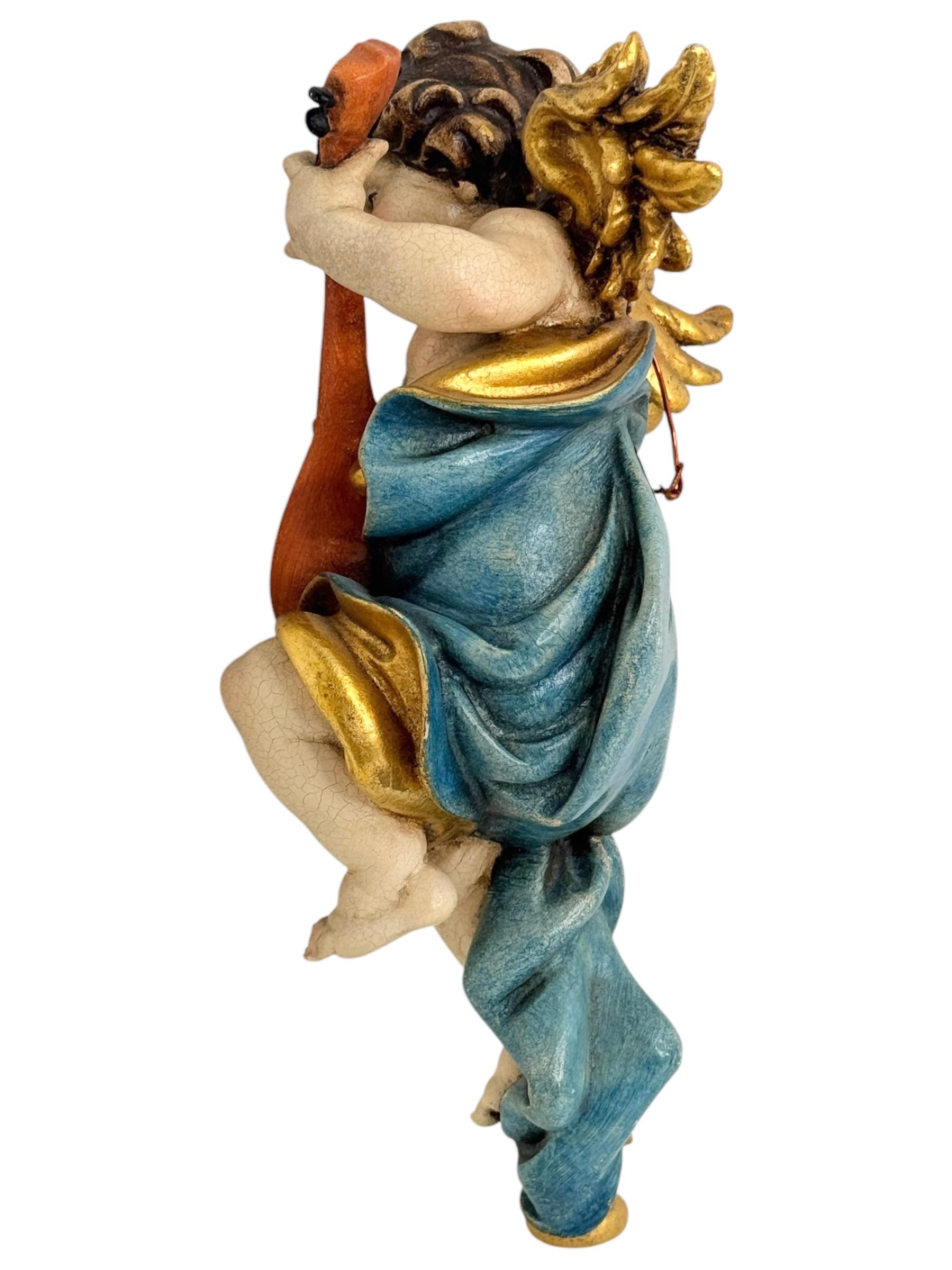 Two Hand Carved Musician Cherub Angel Germany, 1960s For Sale 9