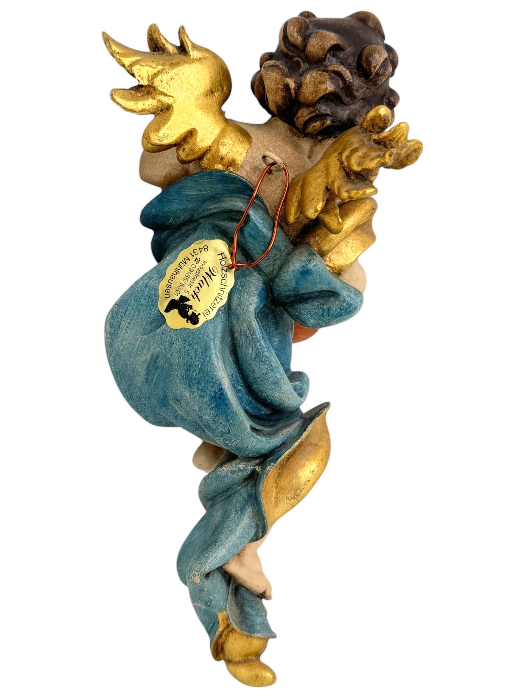Two Hand Carved Musician Cherub Angel Germany, 1960s For Sale 10