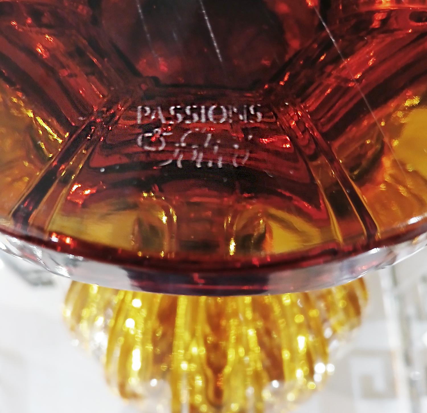 Two Amber Crystal Vases, Hand-Made in Italy 10