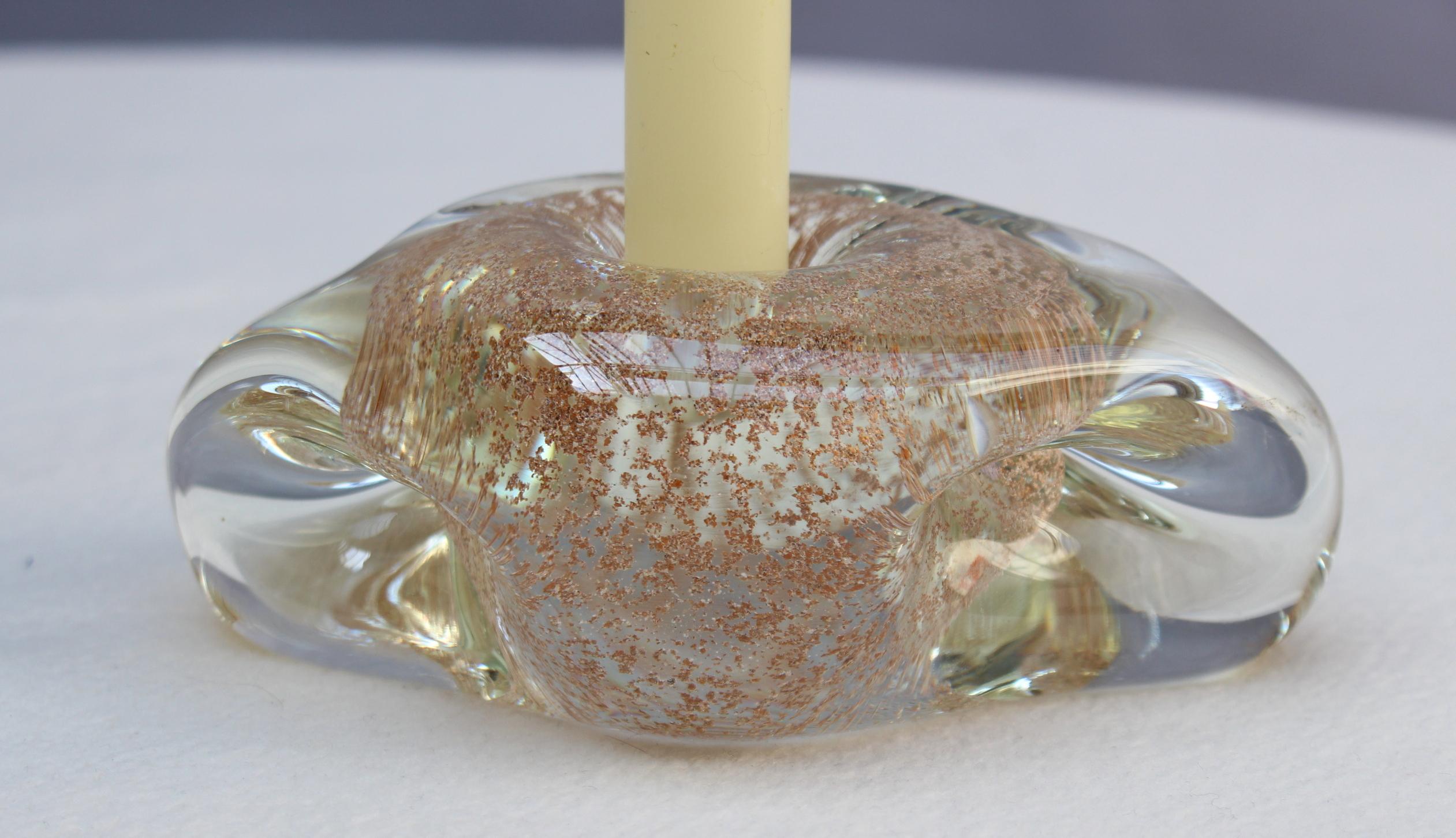 Kerzenständer aus mundgeblasenem Glas von Andre Thuret (als Paar erhältlich)   im Angebot 7
