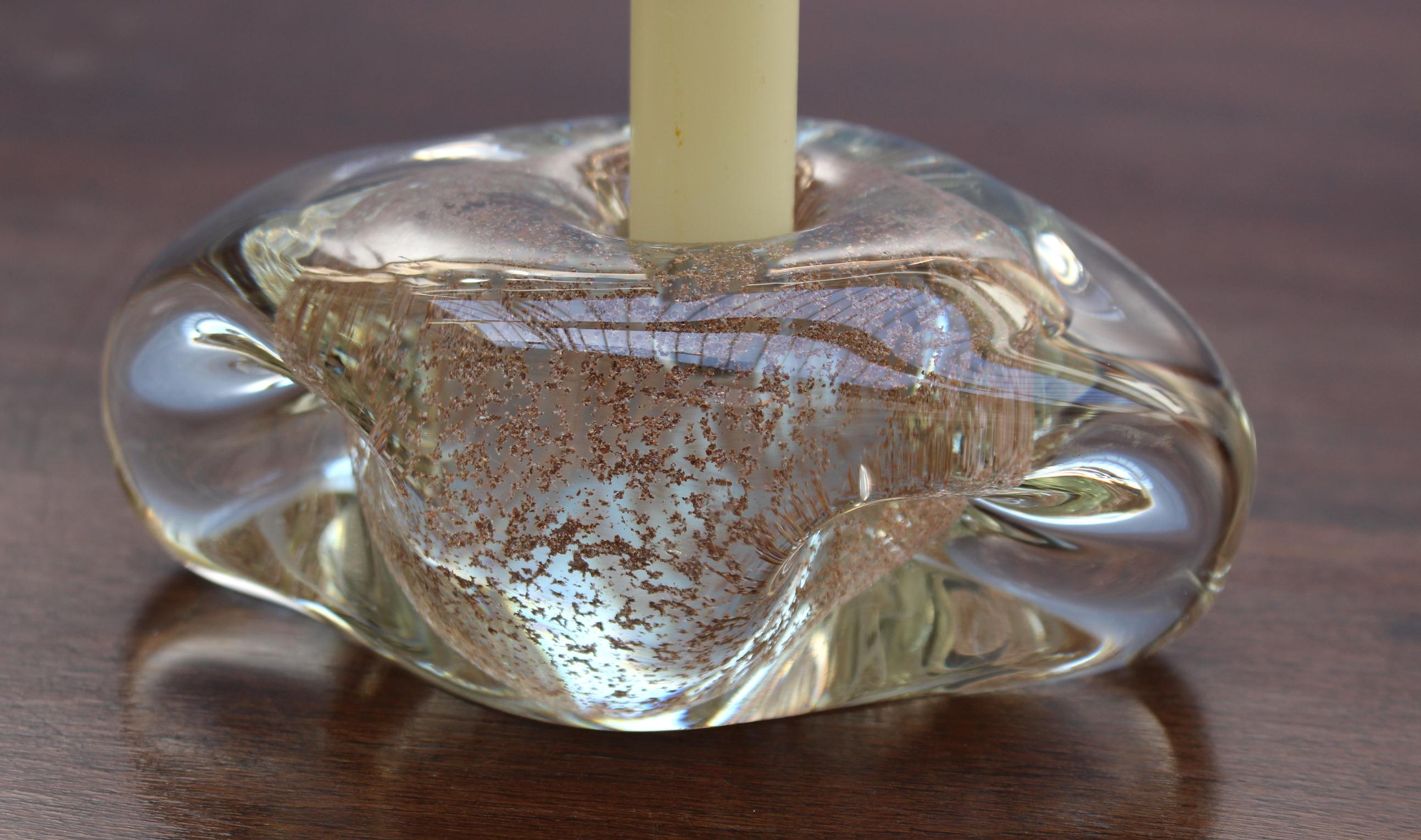 Kerzenständer aus mundgeblasenem Glas von Andre Thuret (als Paar erhältlich)   im Angebot 10