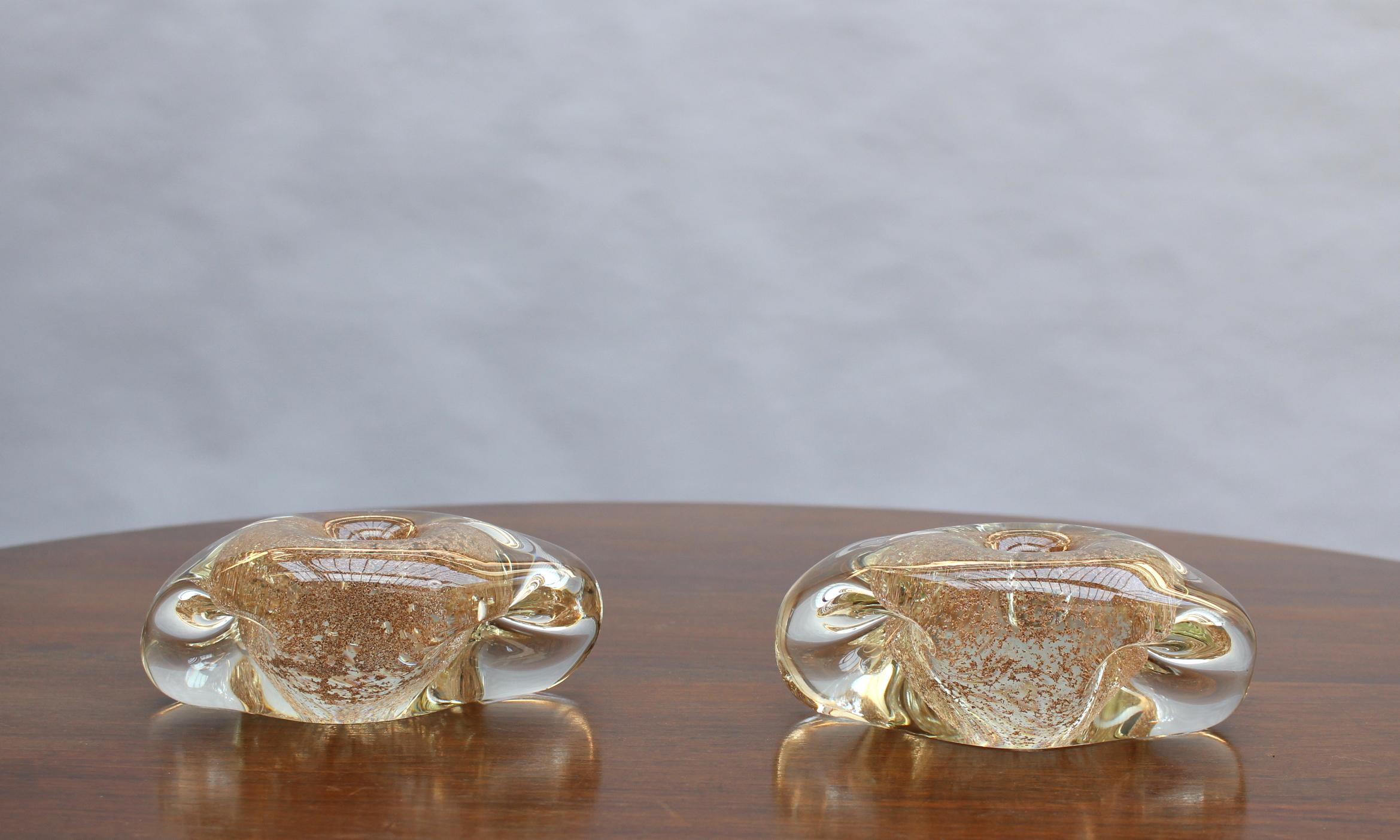 Kerzenständer aus mundgeblasenem Glas von Andre Thuret (als Paar erhältlich)   im Angebot 2