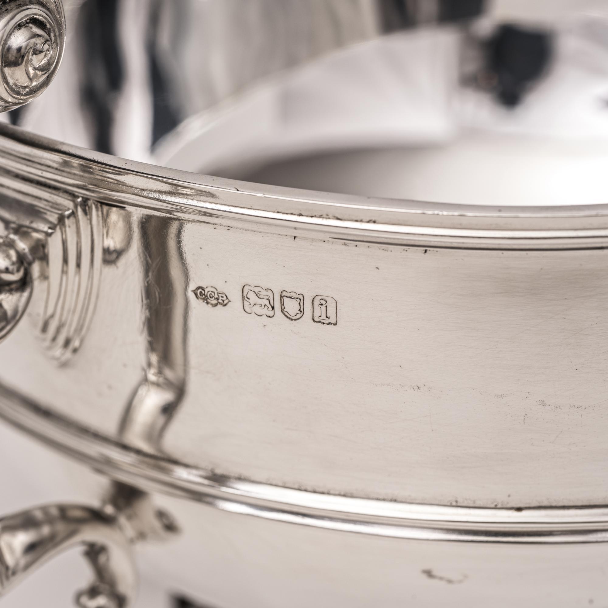 Two-handled Edwardian silver rose bowl 3