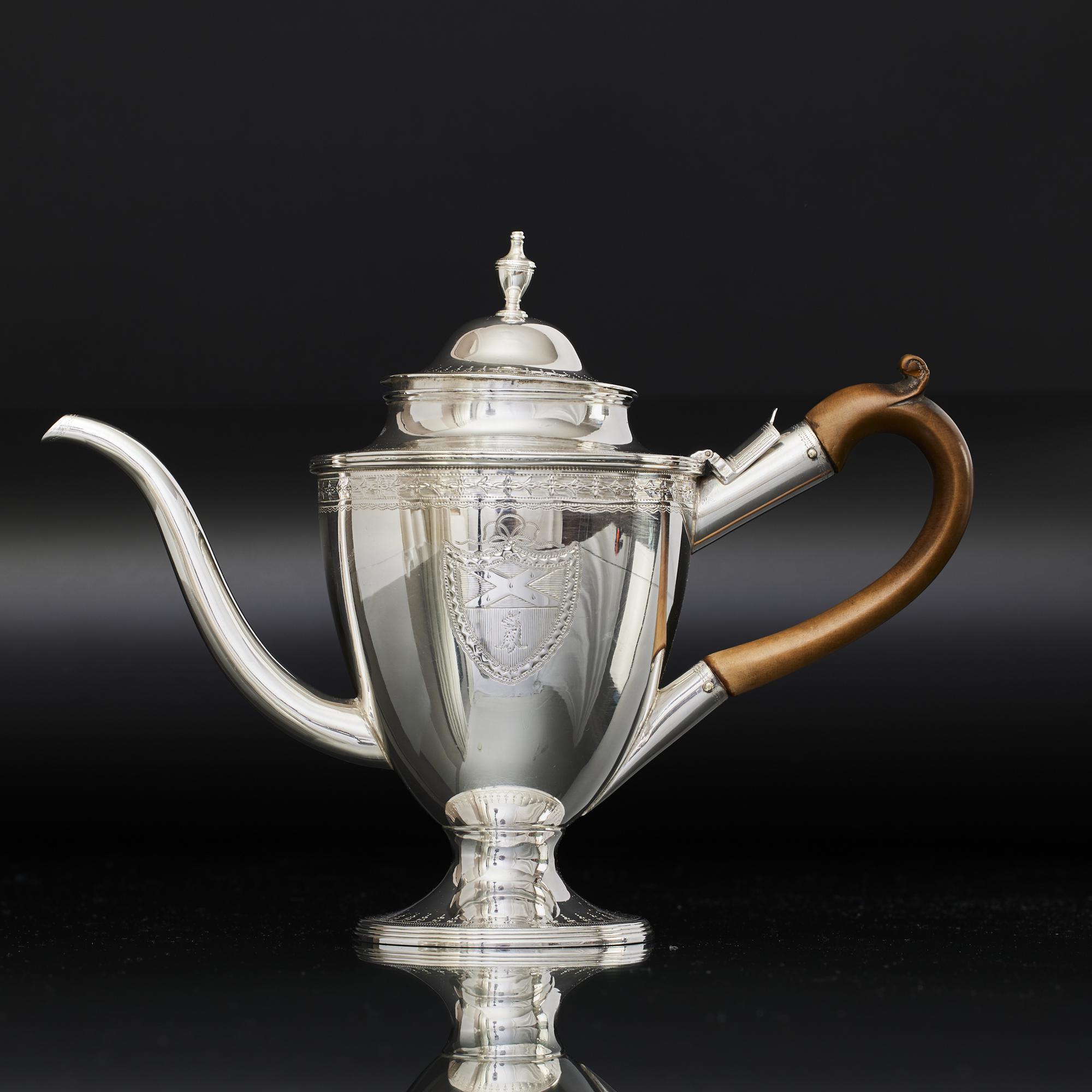 British George III silver argyle gravy jug
