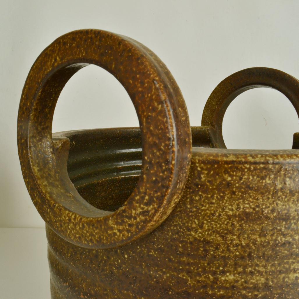 Large Sculptural Studio Ceramic Planter by Mobach 1970's For Sale 1