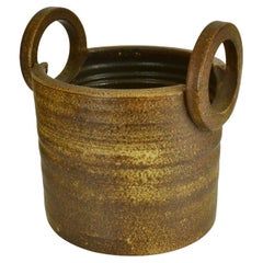 Two Handled Large Studio Ceramic Plant Pot by Mobach