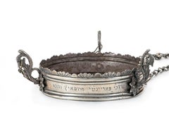 Two Hanging Silver Memorial Lamps, Gibraltar, 19th Century, Pariente Family