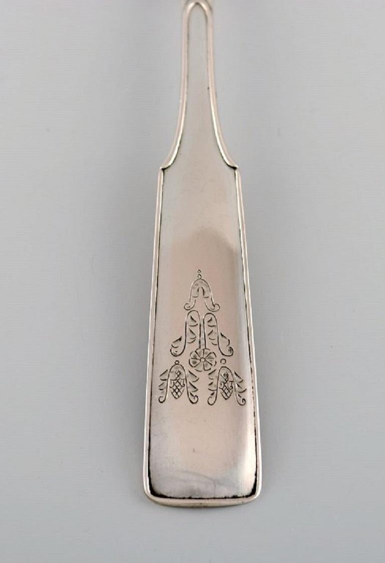 Danish Two Hans Hansen Silverware No. 2 Cold Meat Forks in Silver, 1930's For Sale