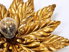 4x Hans Kögl Lámpara de techo de metal dorado Florentine Hollywood Regency