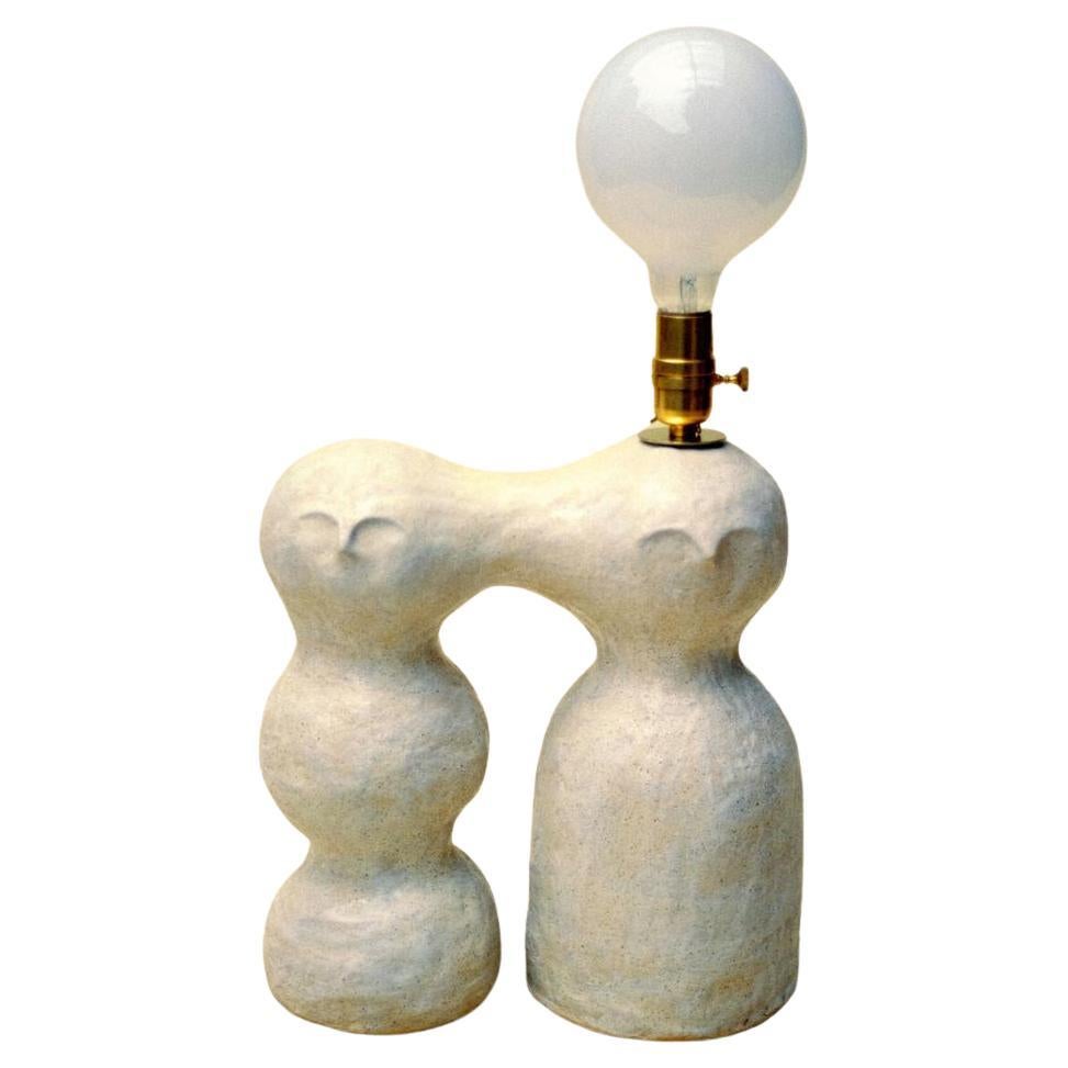 Two Head Sculptured Table Lamp by Studio Mano For Sale