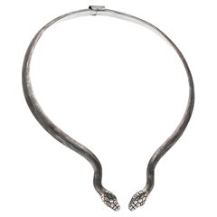 Two-Headed Serpent Necklace from Sterling Silver