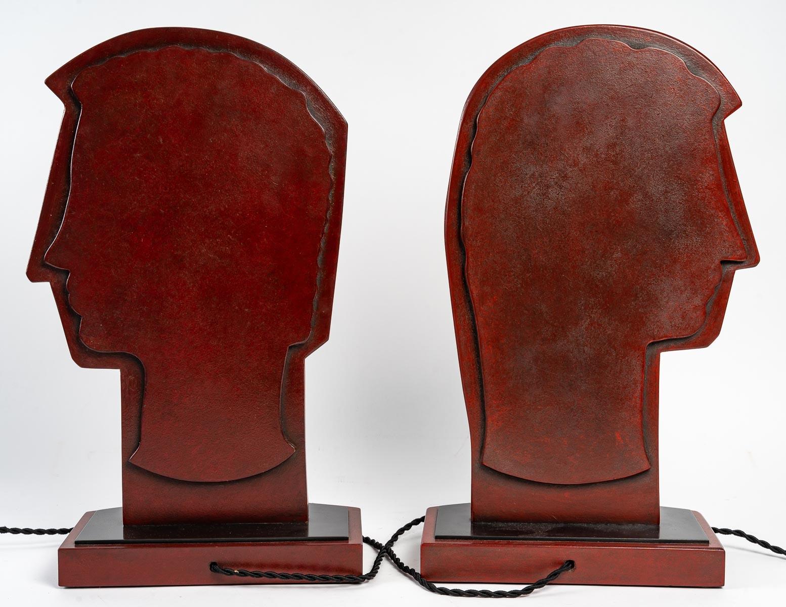 Two heads by Léon Masson 2