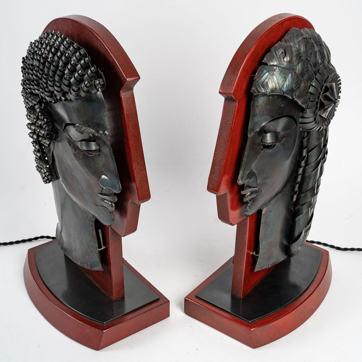 Two heads by Léon Masson 4