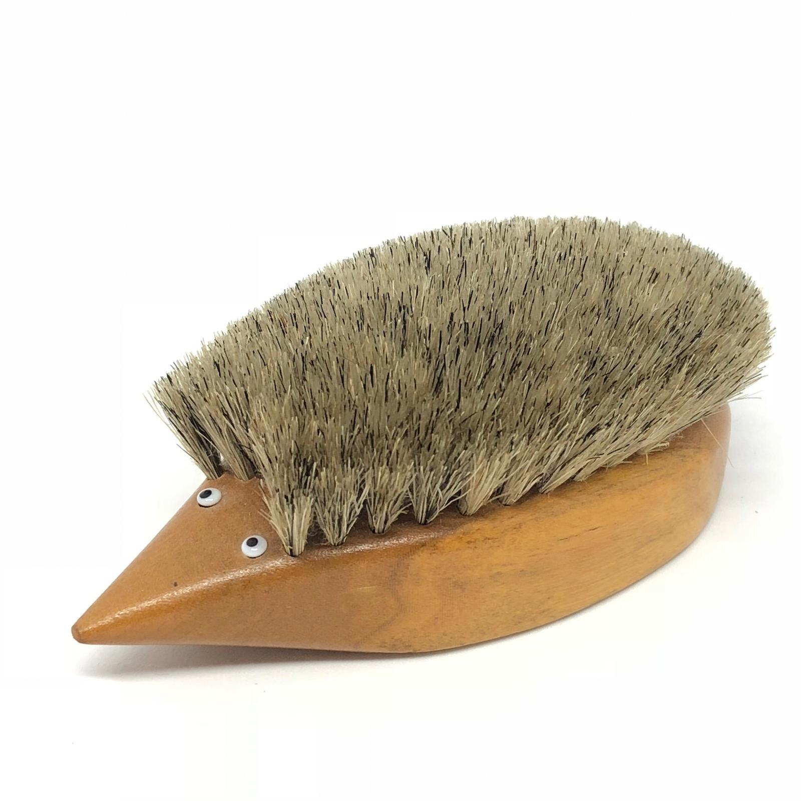 Two Hedgehog Brushes Teak Wood Danish Design, 1960s 2