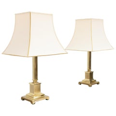 Two Herda Brass Table Lamps