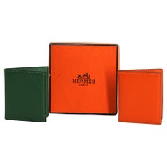 Two Hermes Double Folding Leather Picture Frame
