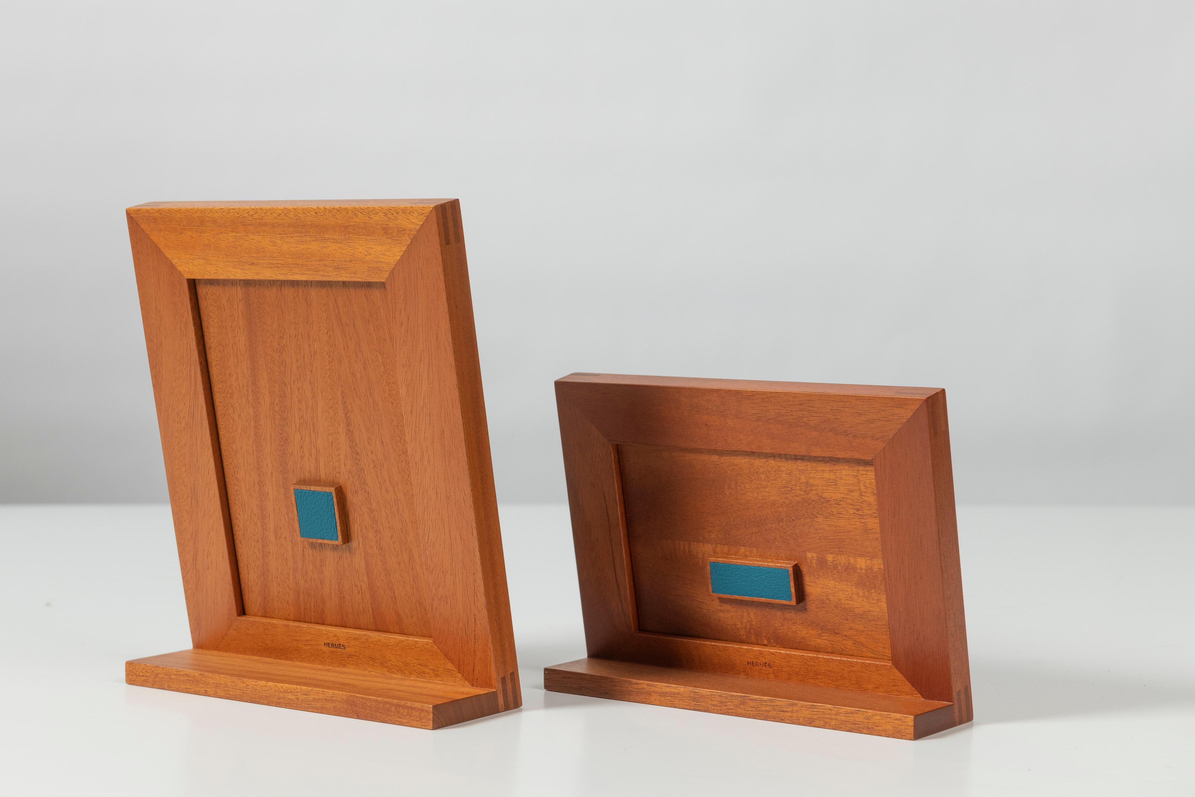 Two Hermes Pleiade Picture Frames in Saddle Stitched Smooth Taurillon Leather 4