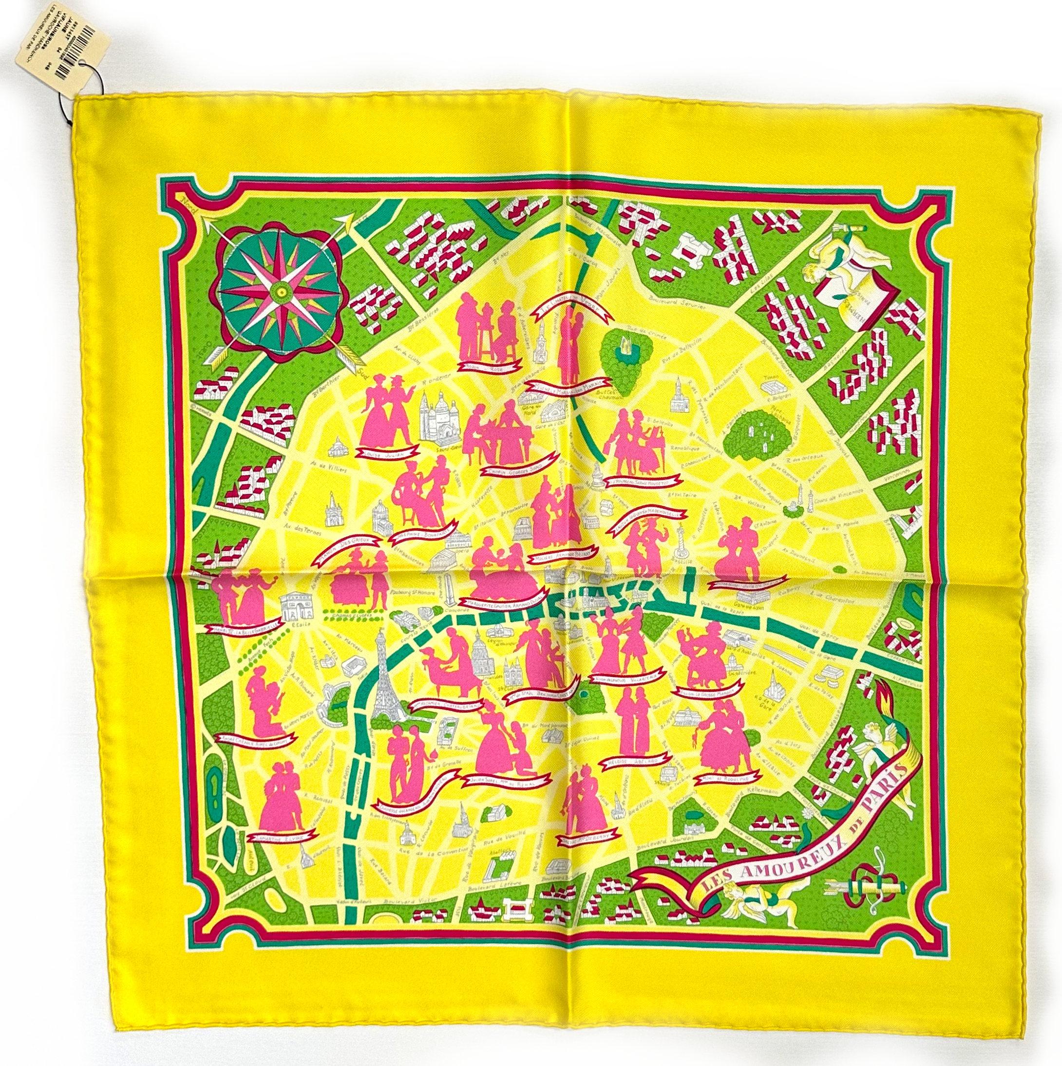 Two Hermes Silk Pocket Squares In Good Condition For Sale In West Palm Beach, FL