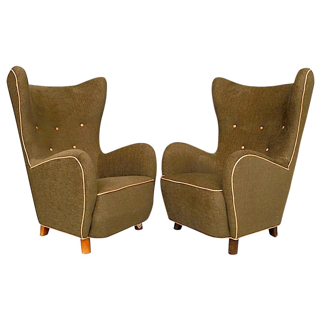 Two Highback Armchairs by Mogens Lassen