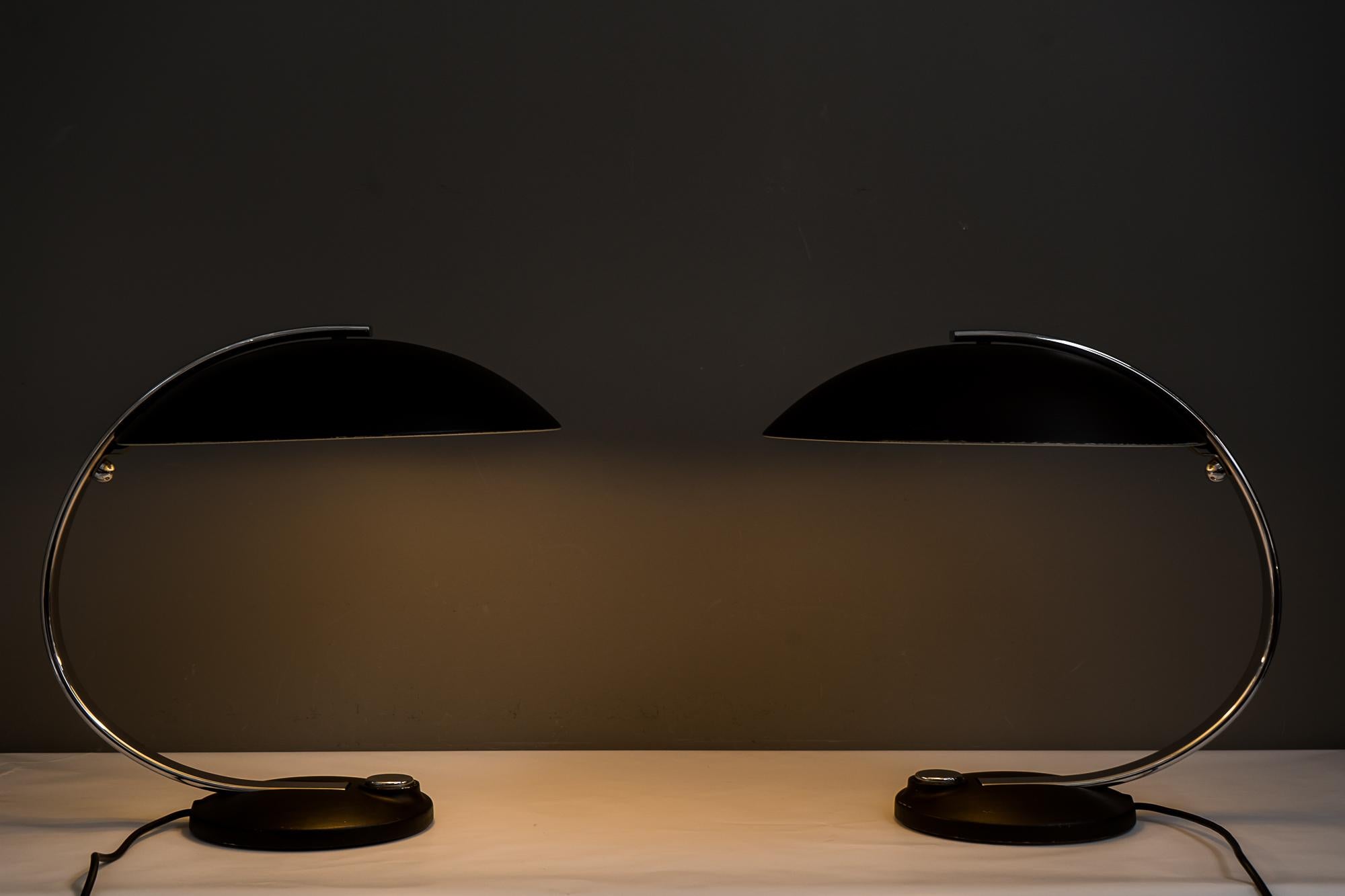 Two Hillebrand Table Lamps, Germany, circa 1960s 3