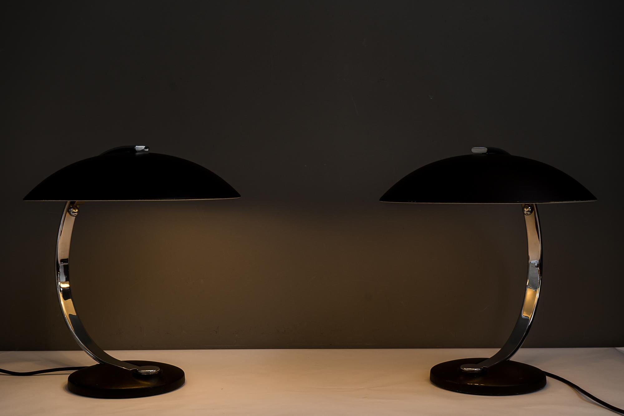 Two Hillebrand Table Lamps, Germany, circa 1960s 5