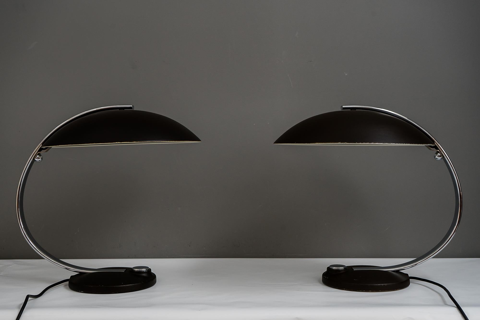Two Hillebrand Table Lamps, Germany, circa 1960s 2