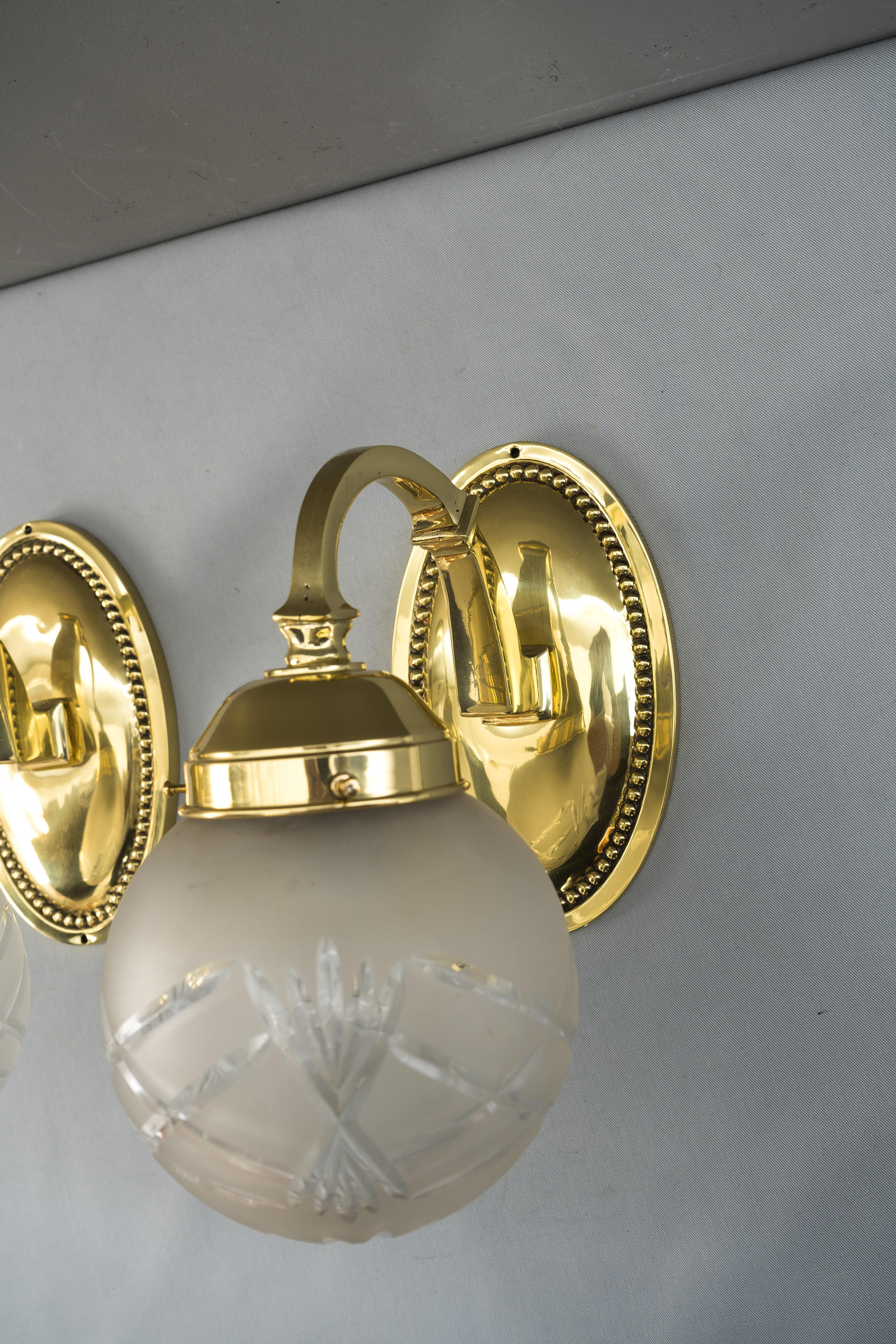 Austrian Two Historistic Wall Lamps, circa 1890s For Sale