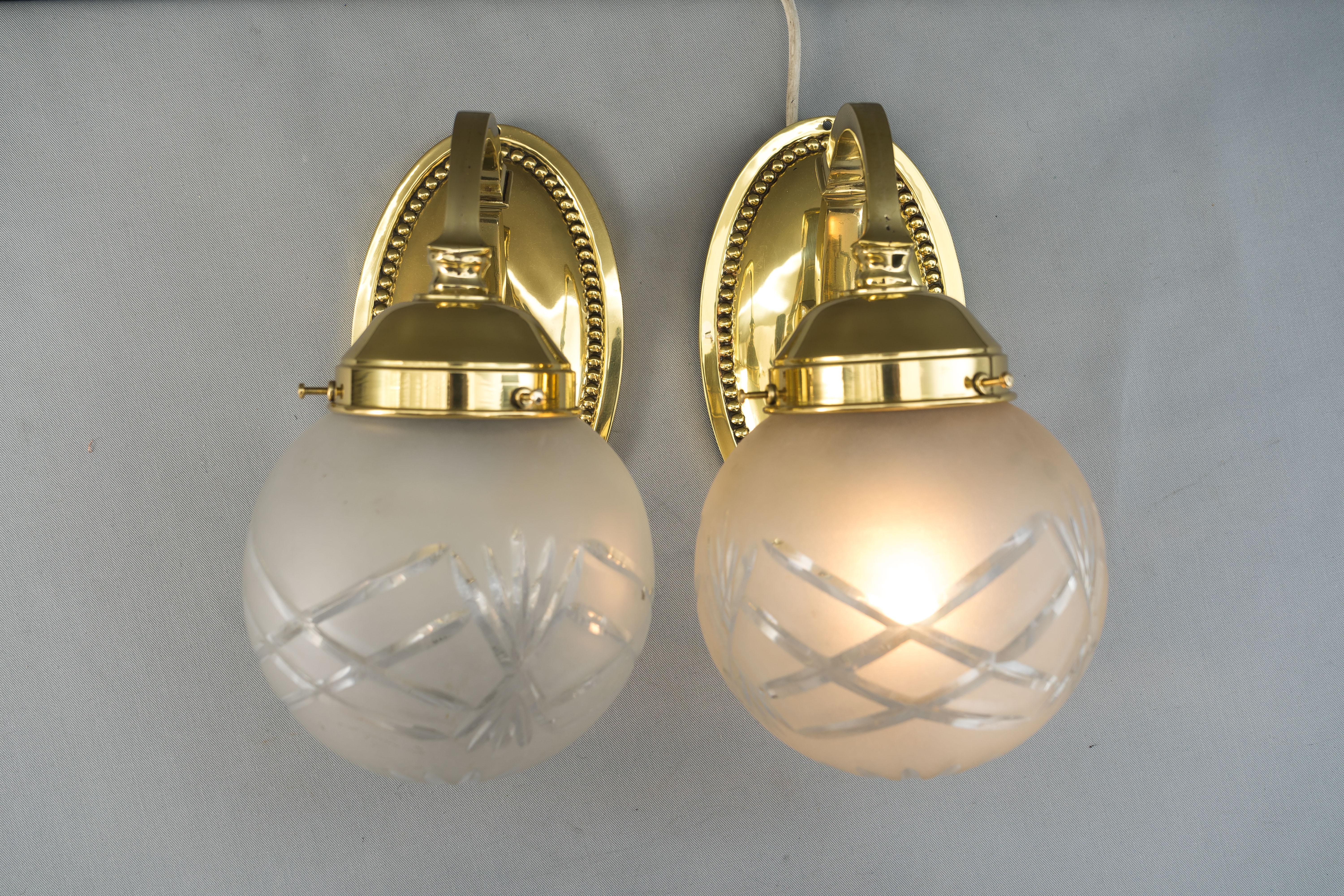 Late 19th Century Two Historistic Wall Lamps, circa 1890s For Sale
