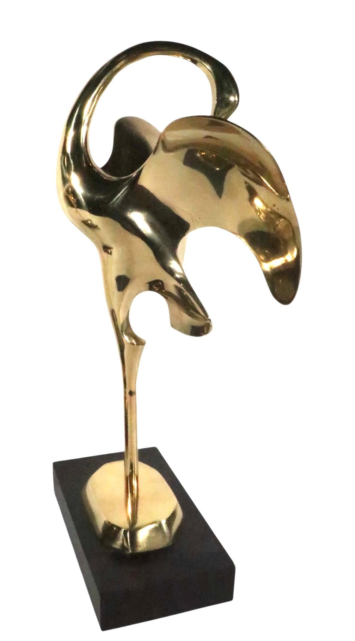 Two Hollywood Regency Style Brass Flamingos in vendita 8